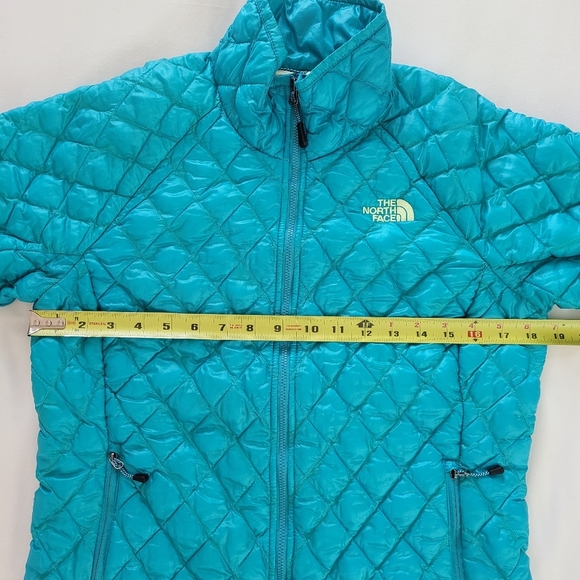 North Face Thermoball Eco Quilted Lightweight Full Zip Jacket Blue Green Medium - Picture 14 of 15